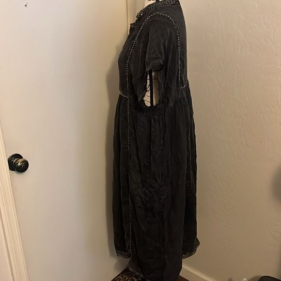 Zadig & Voltaire Rastana Black Distressed Detailed Dress Minimalist Pockets - Picture 6 of 16